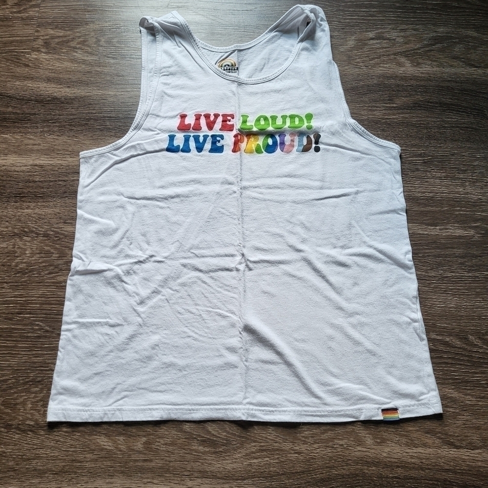 Hollister Men's "Live Loud Live Proud" Pride Tank Top - Large